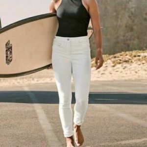 Athleta Sculptek white skinny jeans 10P